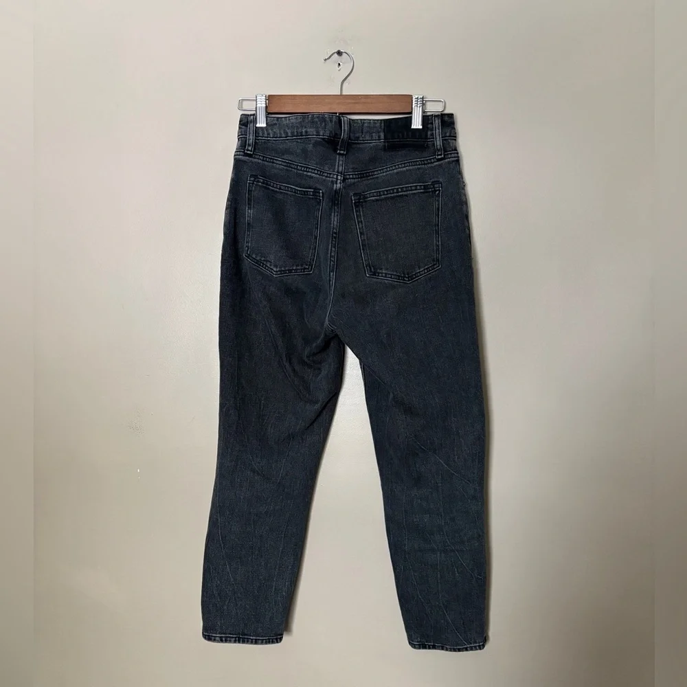 Abercrombie & Fitch jeans curve love the mom high rise black denim Sz 26 2s EUC - Picture 2 of 13